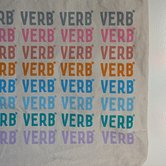 🆕 VERB Products 100% Cotton Canvas Rainbow Multicolored Tote Shoulder Bag - Picture 5 of 10